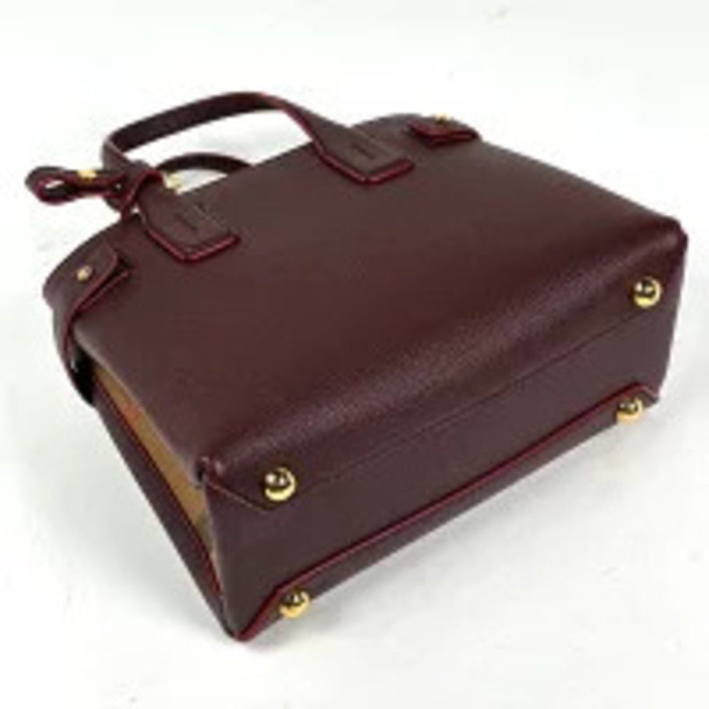 Burberry 2way Burgundy London Shoulder leather Bag Red